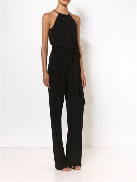 michael kors lace jumpsuit free shipping|Michael Kors sleeveless black jumpsuit.